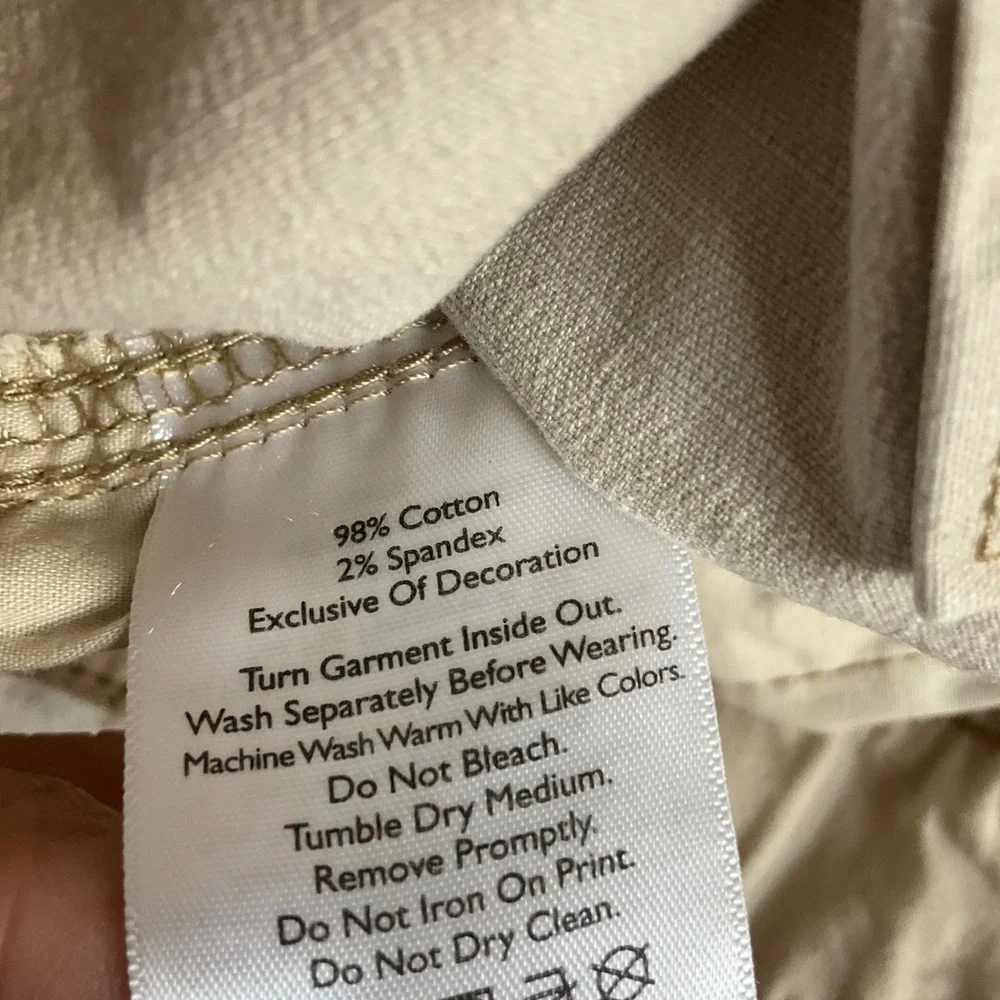 Eddie Bauer Destitrek Pants Womens 12 Oyster Tan Slightly Curvy Straight Leg NWT